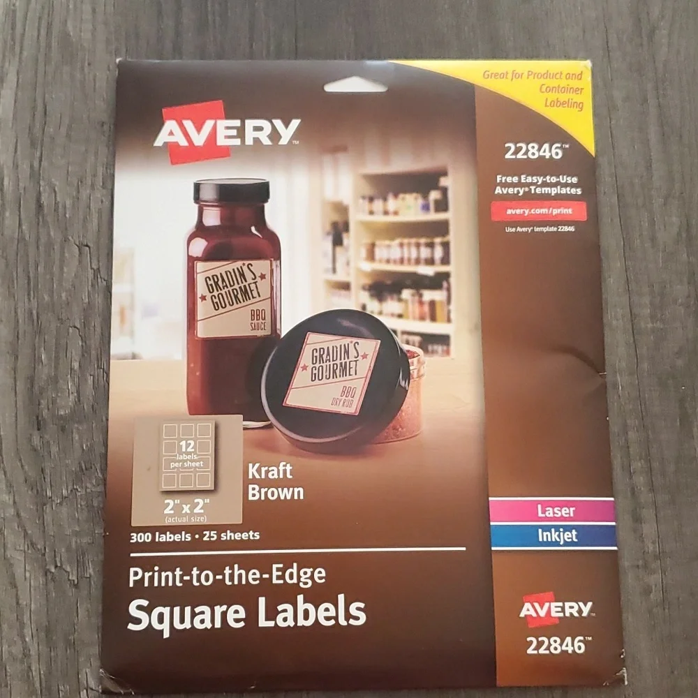 Avery Print to the Edge Square labels